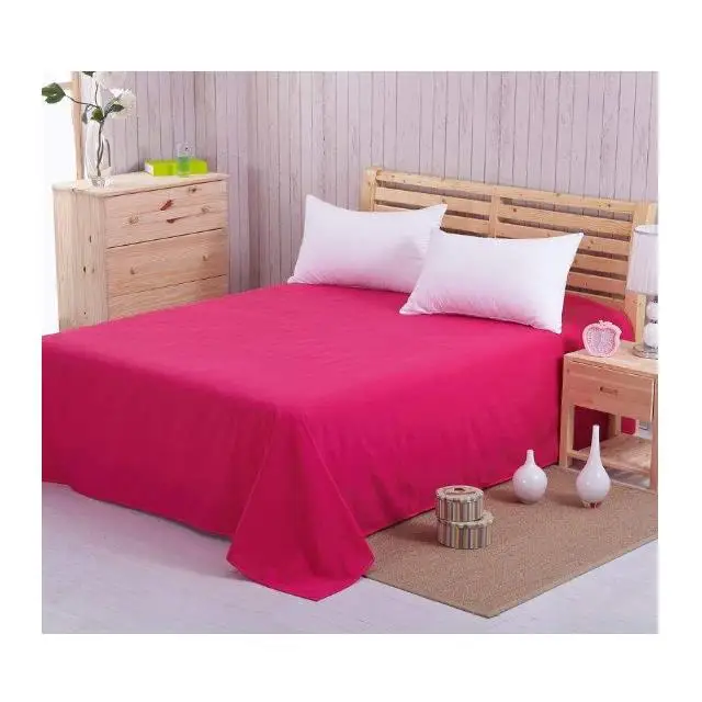 Простая и модная Полиэстеровая Красная Простыня, тканая ткань с цветочным принтом на заказ