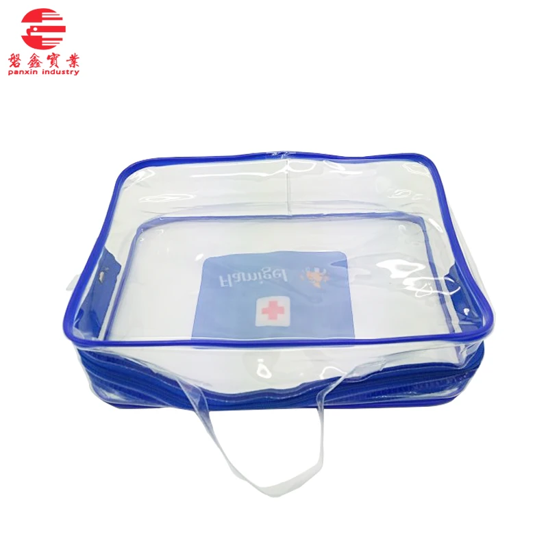 Zip Lock Bag for Medical First Aid Kit Transparent Slider Frosted Plastic Slider PVC Gravure Printing Suit Gift Promotion 1000