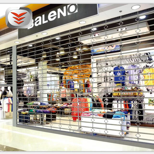 Standard  electronic  rolling Exterior Entrance Security Main Grill Design Stainless Steel Door