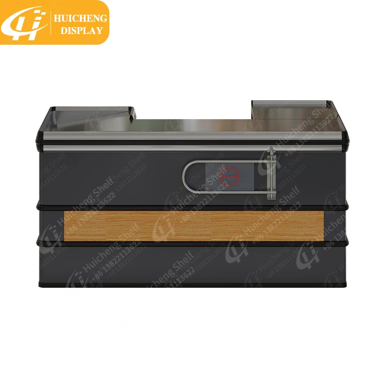 Supermarket Design Retail Cash Register Table Checkout Counter Cashier Desk cash register desk with display