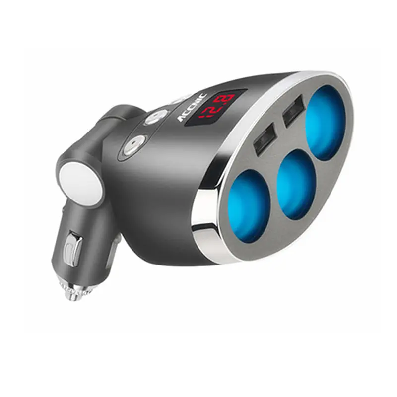 USB Car Charger 12V Triple Socket Fast Charge Universal Multi Phone Quick 3In1 USB Best Charger For Car