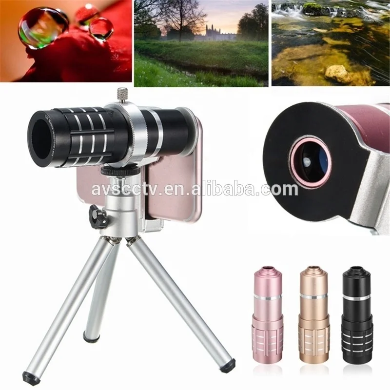Good Quality 12X Zoom Telephoto Lens for Smart Phones 4 Colors
