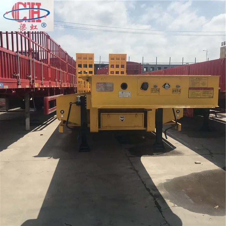 Liangshan 3 Axle  Semi Trailer Chassis Flat Bed Flatbed Trailer For Sale