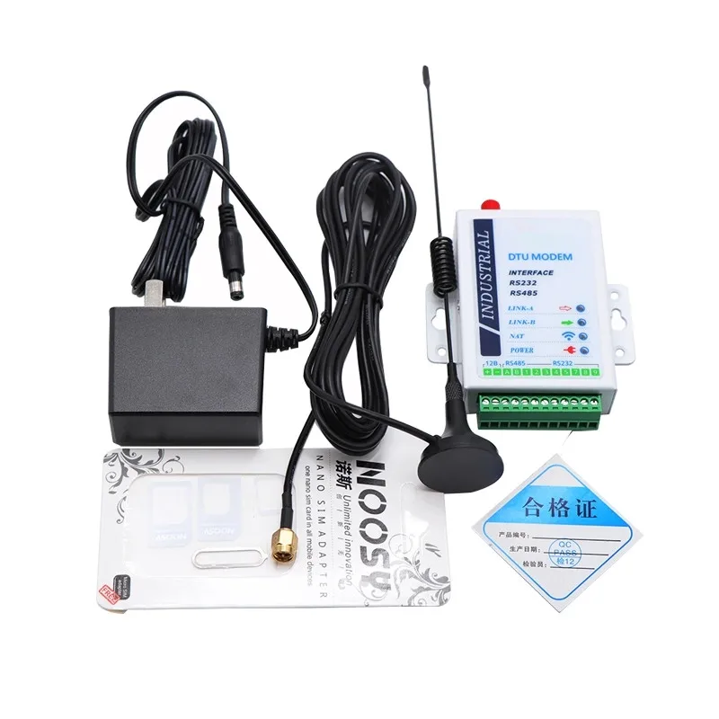 RS232 RS485 serial port to GPRS DTU wireless data transmission GSM module gateway server RTU radio