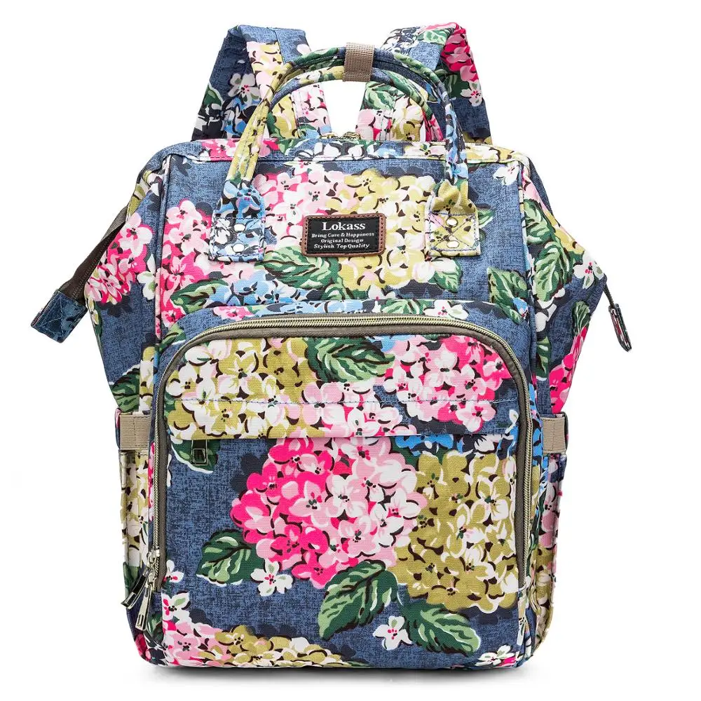 Lokass Multi-Functional Waterproof Diaper Large Backpack Nappy Bag Baby Diaper Bag Backpack With Insulated Pouch Change Station