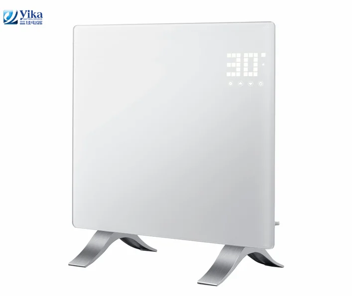 Big LED Display Touch Screen Heater Decorations Glass Convector Heater 2000w