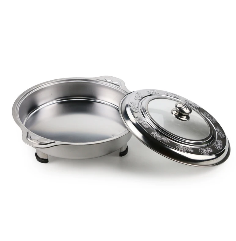 Индийская тарелка для жарки с горелкой прямоугольная из нержавеющей стали