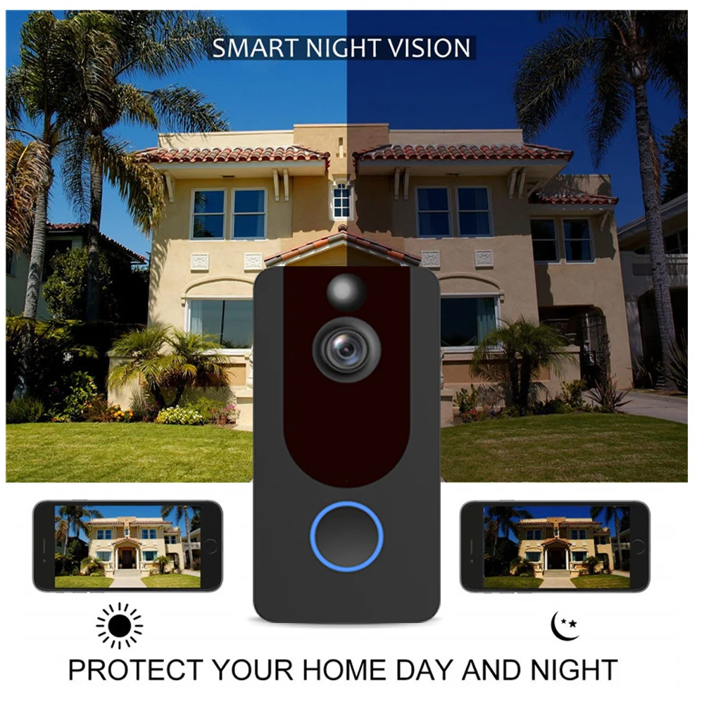 1080P Smart Home video wireless  smart Doorbell Camera Night Vision Wifi Doorbell Wireless Video Phone