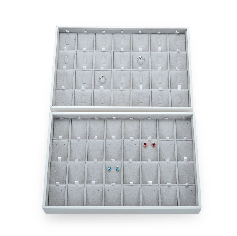 Hot Selling Luxury Jewelry Shop Display Tray Made of High Quality PU Leather for Packaging and Showcase