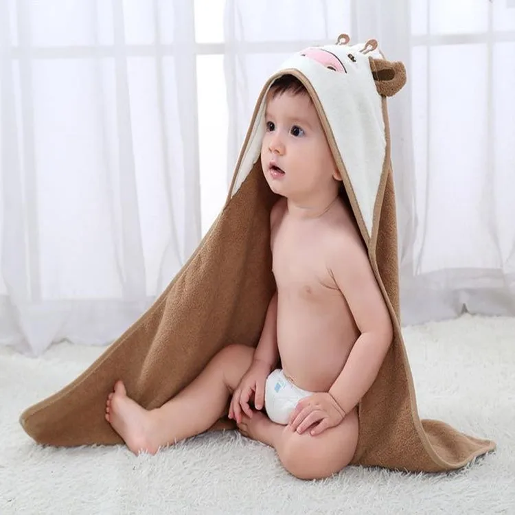 hot selling organic cotton bamboo baby bath hooded towel