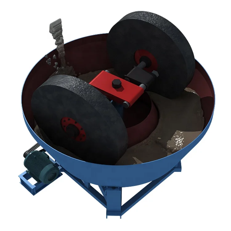 Factory Price Direct Sale Mine Extract Gold Purify Double Wheel Grinding Mine Machine