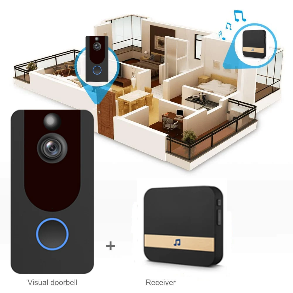 Newest Home Security 1080P Doorbell Ring Wireless WIFI Video Door bell For Apartments support iOS/Android phone App control