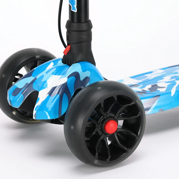 One Second Folding Feature Height Adjustable 3 Wheels Foot Scooter With Hand Brake For Kids