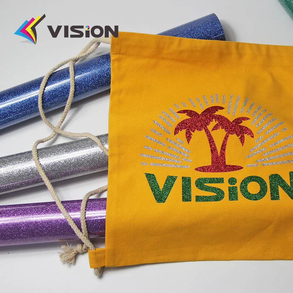 high quality rolls glitter sheets foil heat transfer vinyl for tshirt