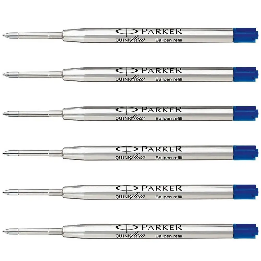 Шариковая ручка средней точки с голубыми чернилами, сменная шариковая ручка, сменные стержни-металлическая сменная ручка (синяя)