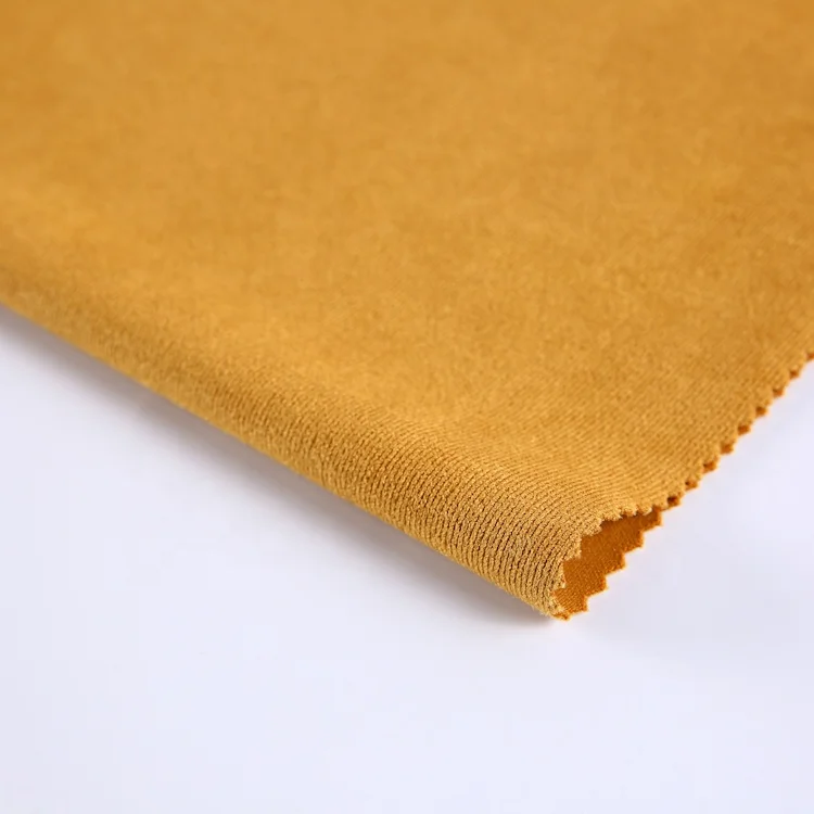 Vertical strip air layer suede polyester spandex stretch micro suede fabric