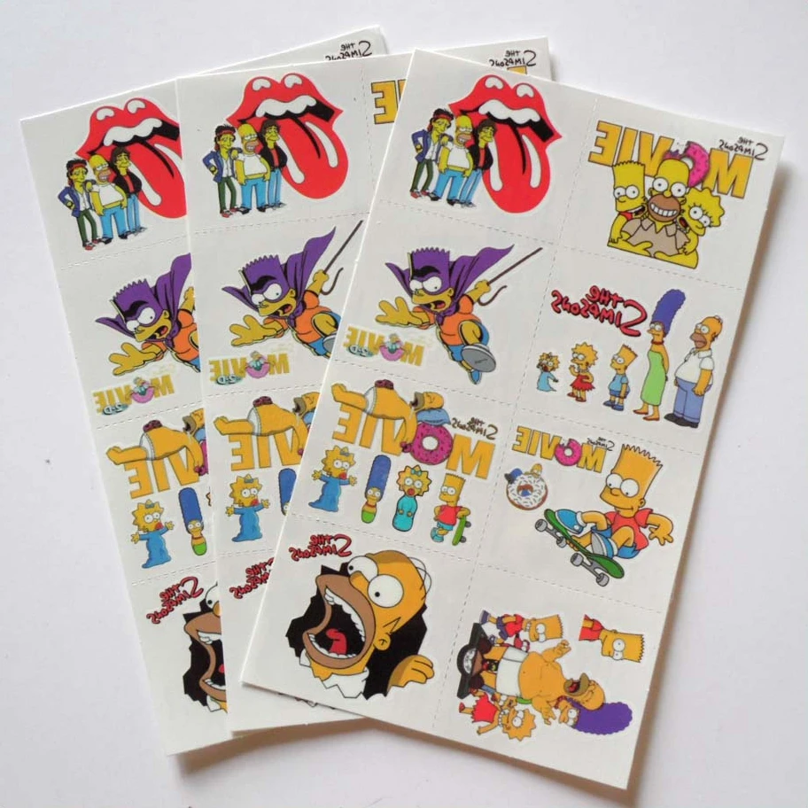 Custom design temporary tattoos sheets for kids Wholesale non-toxic cute cartoon face tattoo sticker