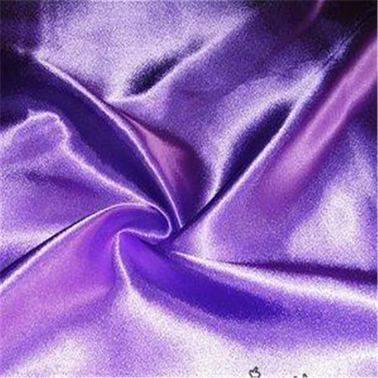 100% polyester fabric silk plaid satin