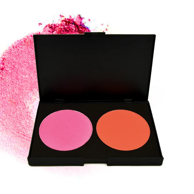Private label cute refill blush 2 colors blusher palette