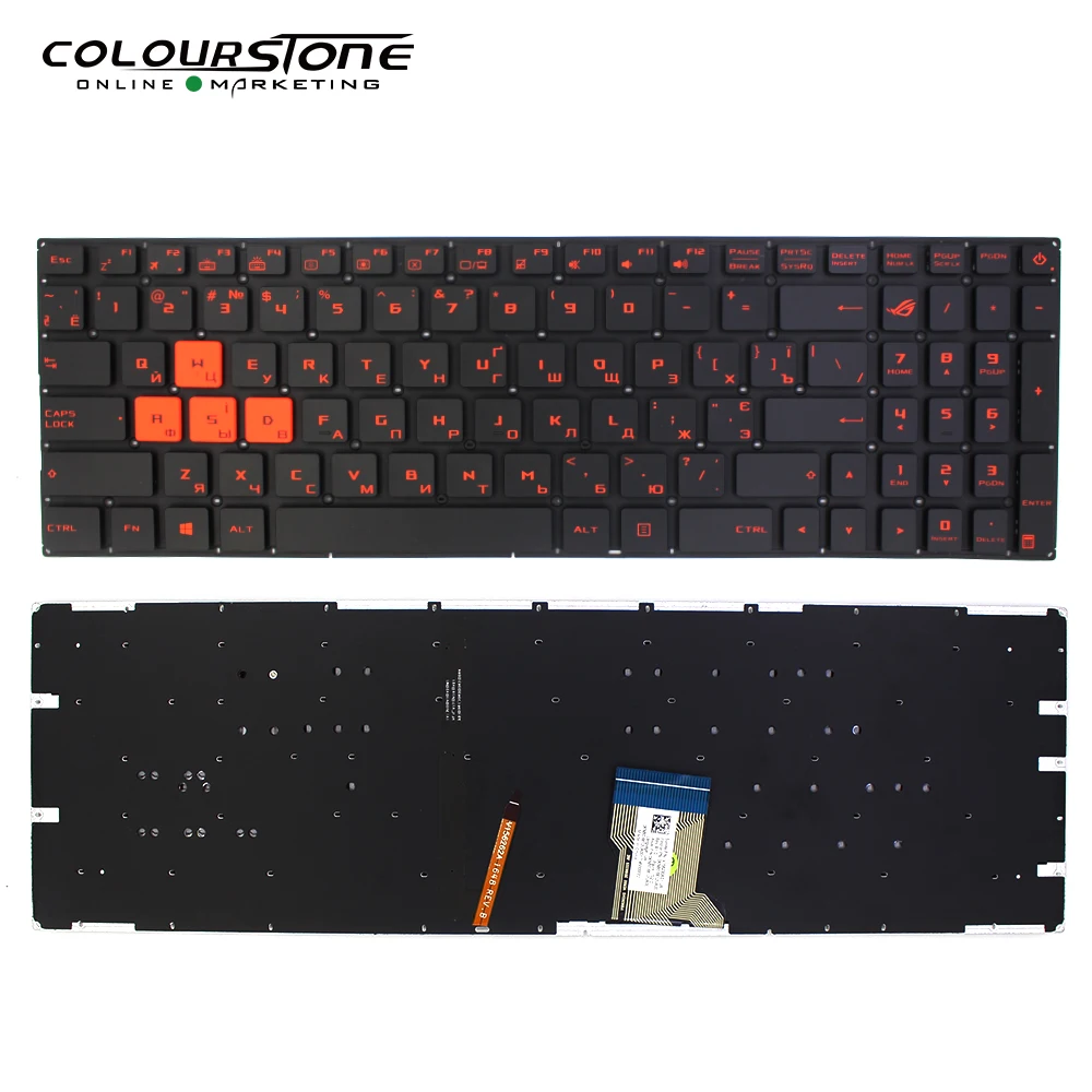 Оптовая продажа с подсветкой Русский ноутбук клавиатура для Asus GL502 GL502VM GL502VY