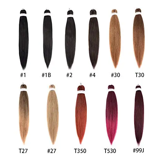 
Pre-stretched Braiding Hair 16~30 inch Professional Free Hot Water Setting Synthetic Braiding Hair Extension 