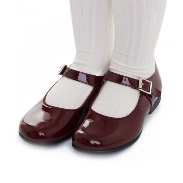 Летние удобные блестящие детские туфли в европейском стиле из лакированной кожи, красивые Танцевальные Туфли Мэри Джейн на плоской подошве, износостойкие туфли