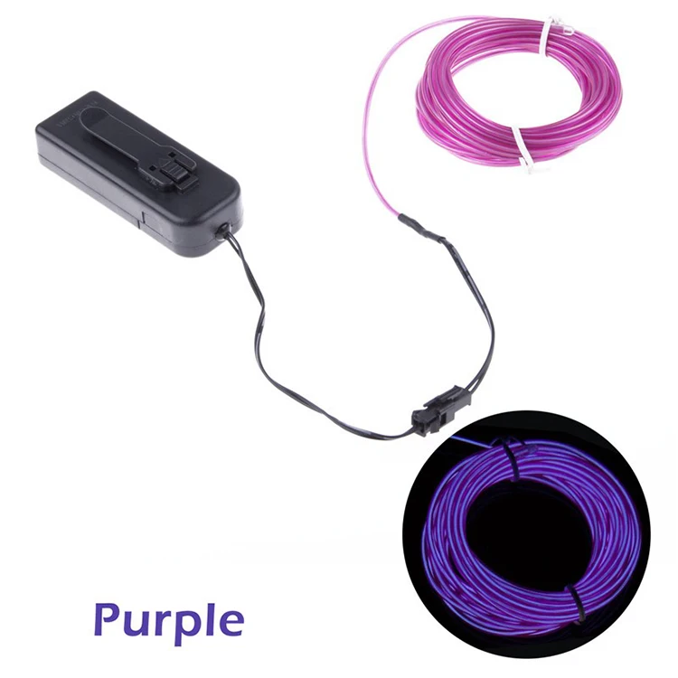 Wholesale Flexible Multicolor Electroluminescent 2m EL Wire with Battery Inverter
