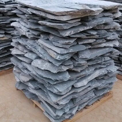 Loose slate paving stone for garden decoration dark salte stone for wall
