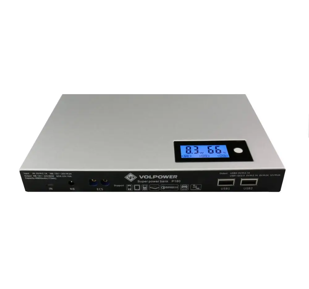  Портативное зарядное устройство 50000 мАч для телевизора 24 В 20 в 12 с литиевыми батареями 2600 портативное солнечной батареей большой емкости