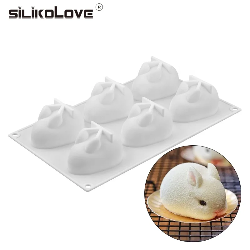 Silicone 3D Rabbit Cake Mold Truffle Bakeware Mousse Mould Dessert Maker Baking Pastry Decorating Accessories