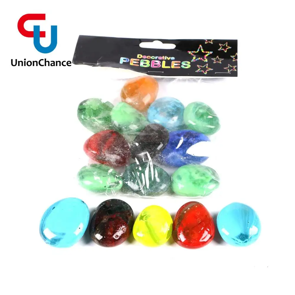 400G Colorful Glass Marble For Fish Tank & Flowerpot Decoration