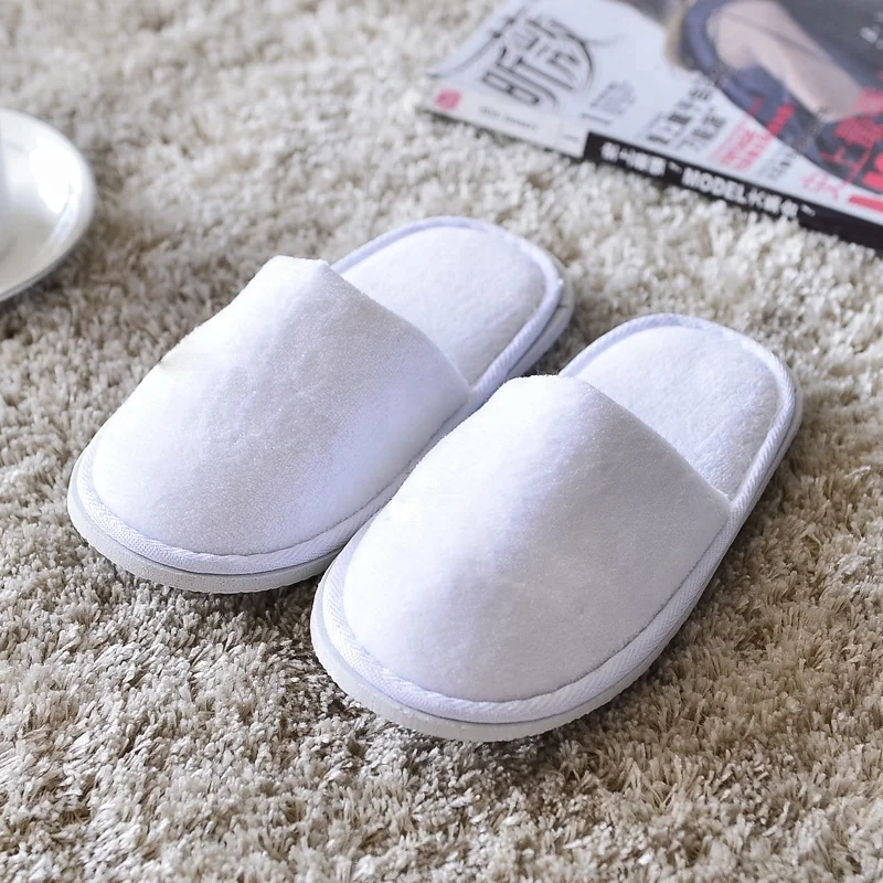 disposable customized thick cotton indoor luxury private label hotel slippers