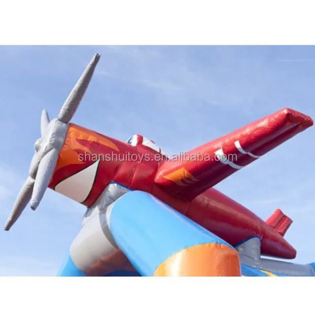 Customized inflatable airplane model bouncers durable kids bouncy castle