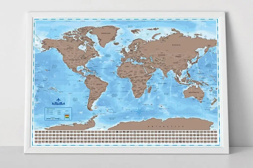 
High Quality Talking Large world map to scratch 