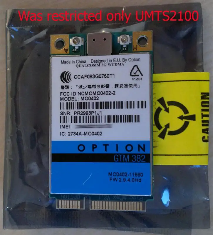 3G WLAN for Option GTM382 MO0401 Mini PCEIe PCI-express 2G 3G WWAN WLAN Wireless WIFI Card Module HSDPA GPS