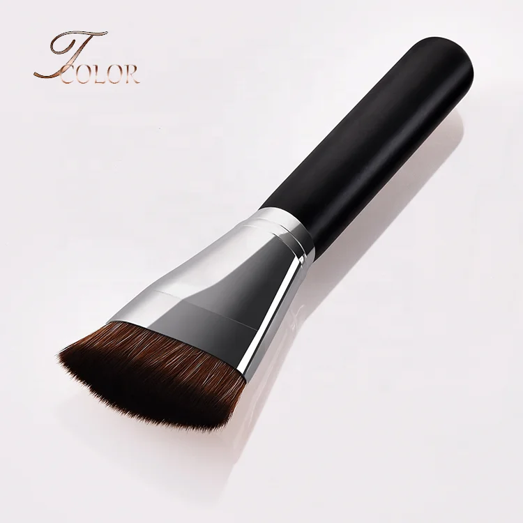 Private Label Single Contour Blush Powder Flat Top Buffer Makeup Brush