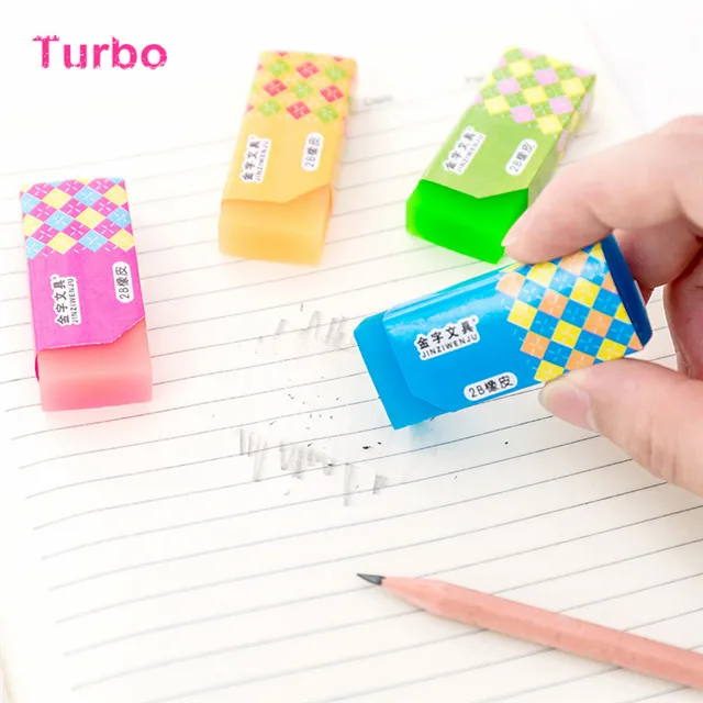 
2019 china top ten selling products custom made novelty stationery cartoon candy color pencil rubber erasers  (62113342006)