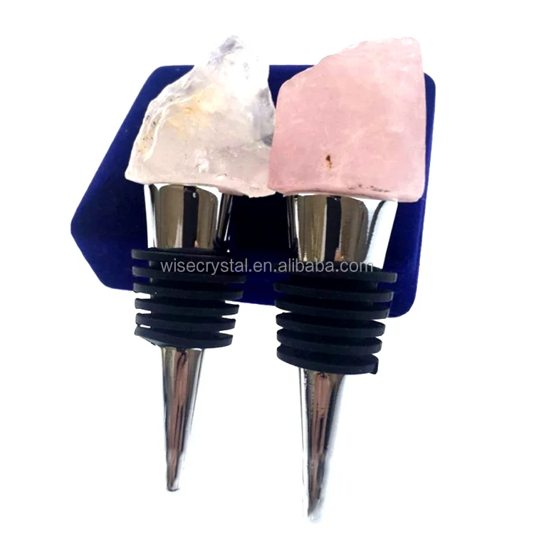 Crystal gemstone natural healing quartz Crystal Wine Stopper for Wedding Gifts
