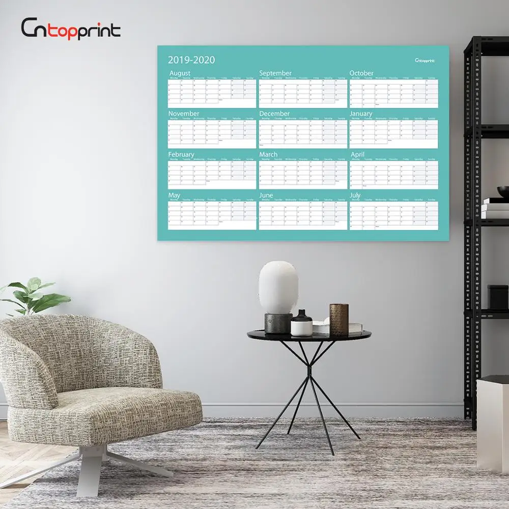Большой Настенный календарь на заказ, глянцевый ламинированный настенный календарь