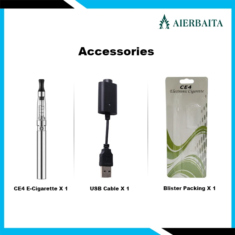 Wholesale new arrival electronic cigarette ego ce4 blister kit electronic smoke hookah pen