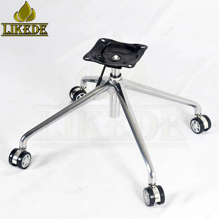 Newest four star base swivel chair base metal sofa base height adjustable rotating chrome sofa legs