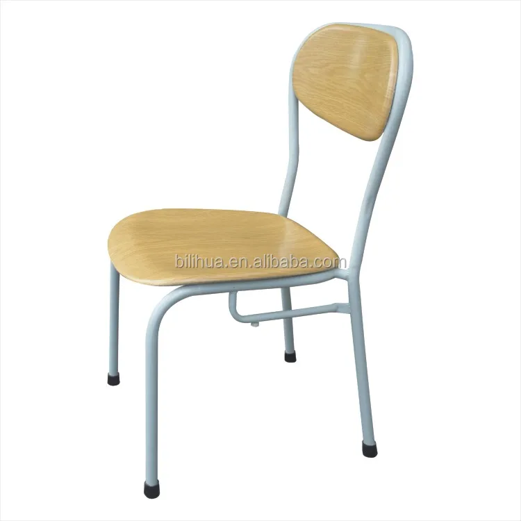 Wood School Chair Seat and Back Werzalit School Furniture Wooden Legs for School Furniture Student Desk and Chair Set Use Wooden