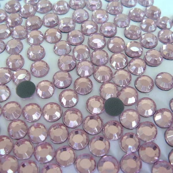 Wholesale Pink Chinese HotFix Rhinestone HotFix One Cut Face Rhinestone For Handbag