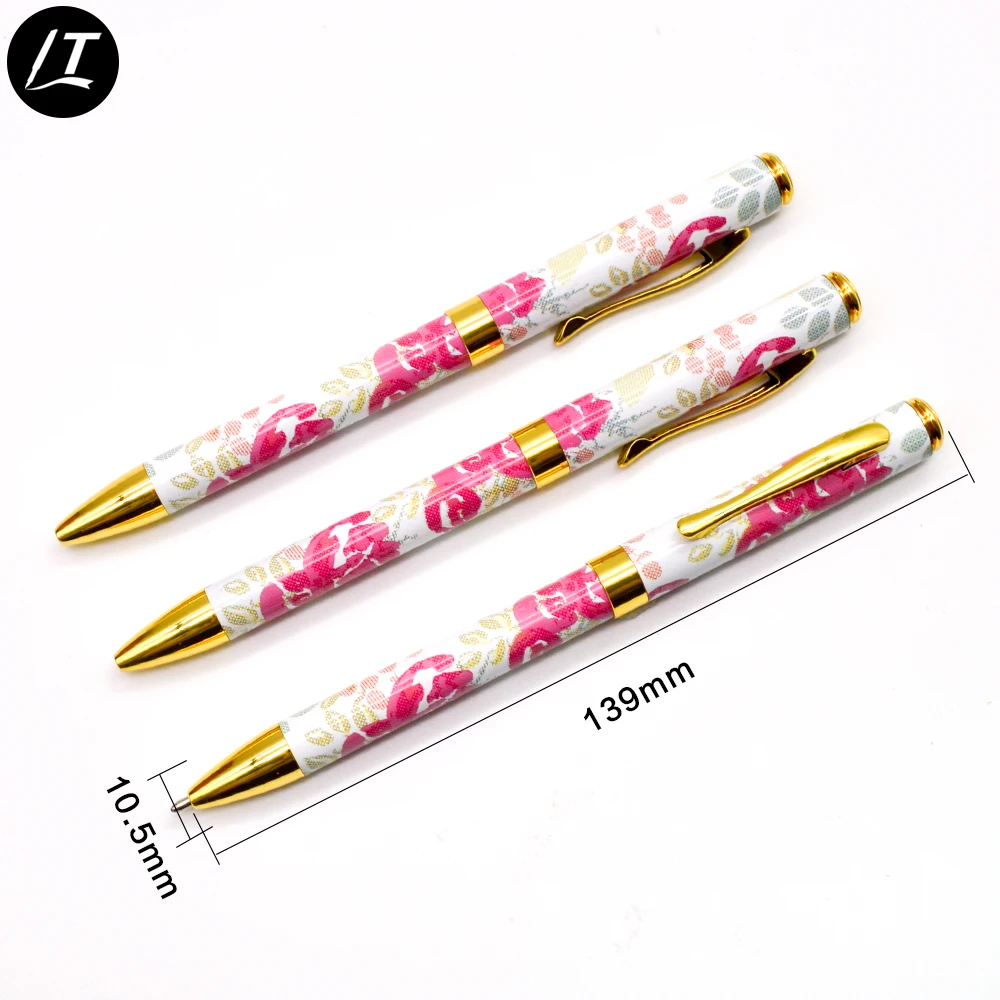
Floral pen with full color printing heat transfer 