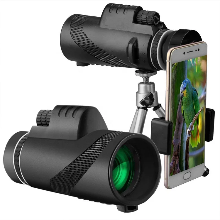 40x60 High Power HD Dual Focus BAK4 Prism Lens with Phone Tripod Quick Smartphone Holder for Bird Watching