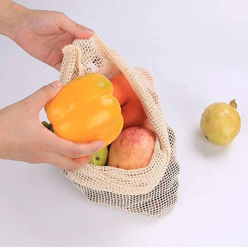 Organic Cotton Pure Cotton Degradable Natural Environmental Protection cotton mesh eco friendly reusable fruit bag