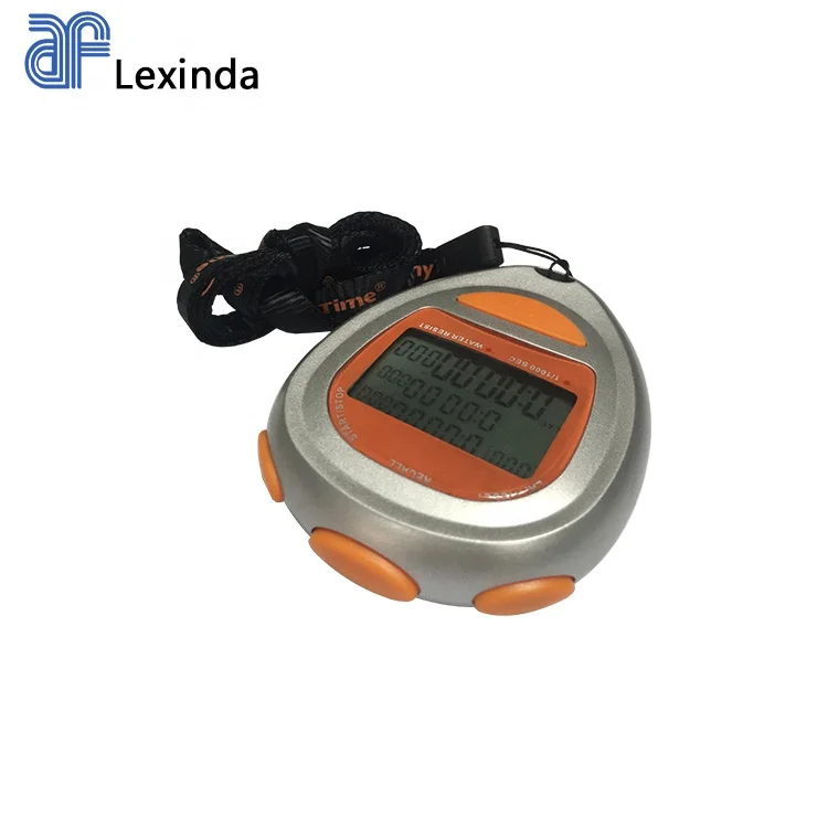 EMAF wholesale IPX4 waterproof 3 rows 100 memory stopwatch electronic chronograph digital countdown timer sport stopwatch