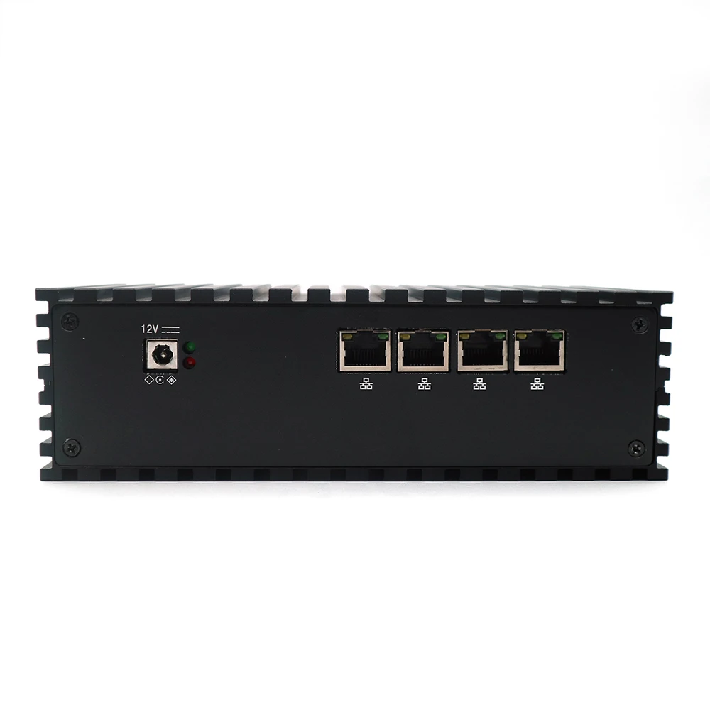 
Aluminum case fanless dual sfp 6 lan mini desktop computer server barebone system 