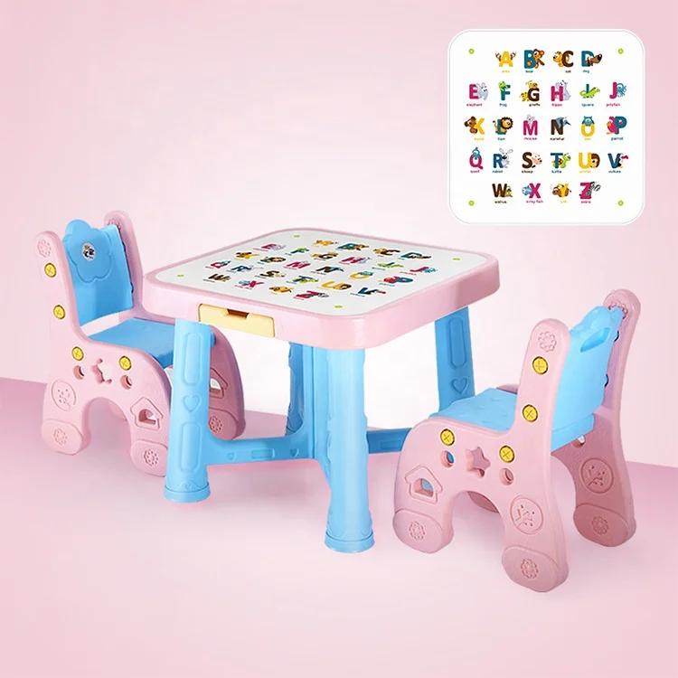 Высококачественный детский пластиковый стол и стул