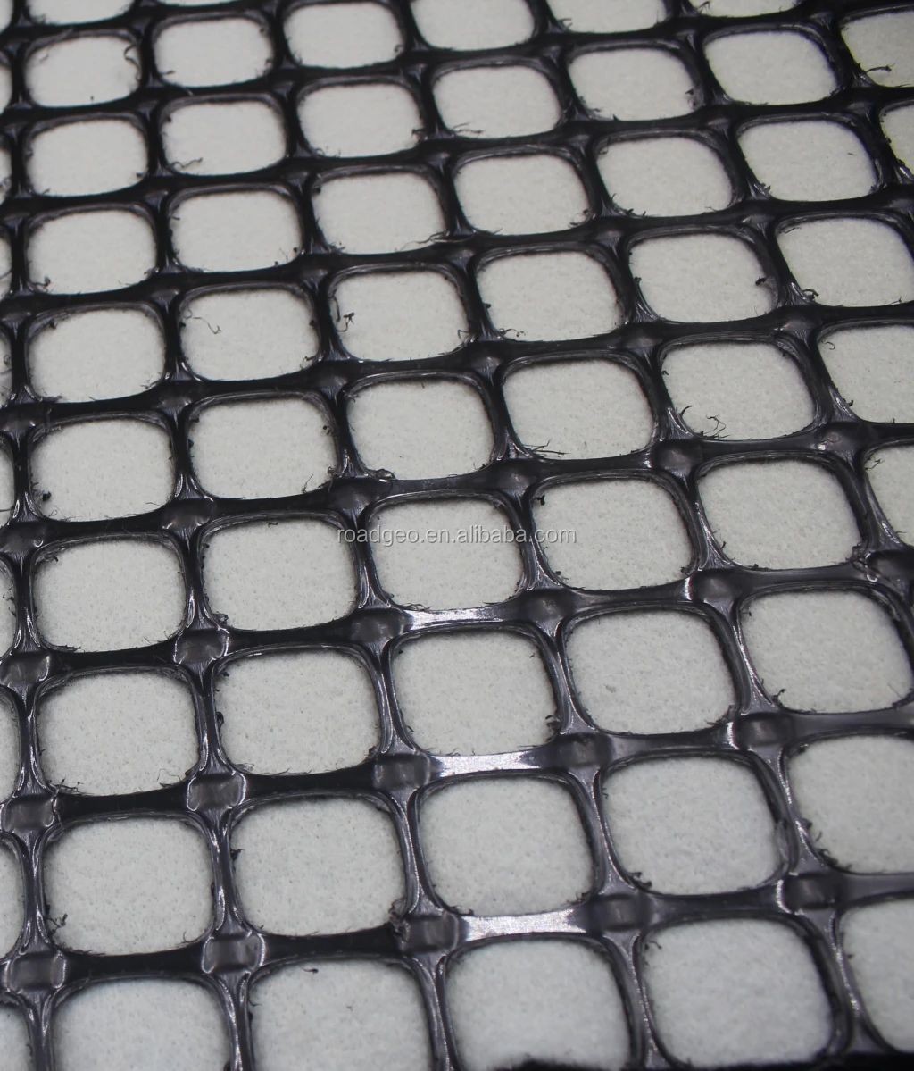 composite geogrid with geotextile used in road construction